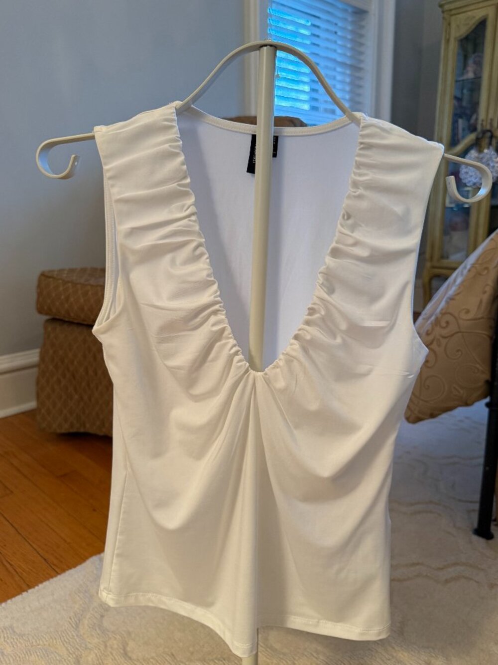 Deep V Ruched Tank Top